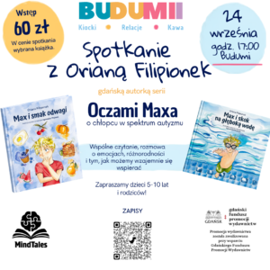 Spotkanie autorskie „Oczami Maxa” w Budumi w Gdańsku 24 września 2026, godz. 17:00